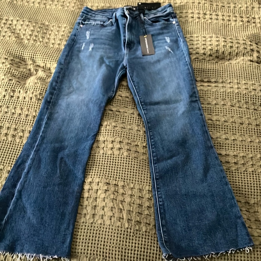 Just Black Flare Jeans in Deep Blue